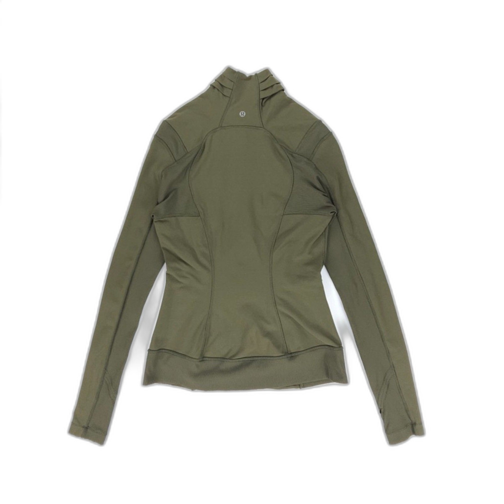 LULULEMON Bhakti Yoga Jacket Fatigue Green Athleisure Running Sporty Training 8 - Picture 7 of 12
